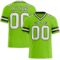 NeonGreen0179 Custom Neon Green White-Black Authentic Football Jersey