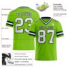 Custom Neon Green White-Navy Authentic Football Jersey