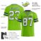 NeonGreen0180-1 Custom Neon Green White-Navy Authentic Football Jersey