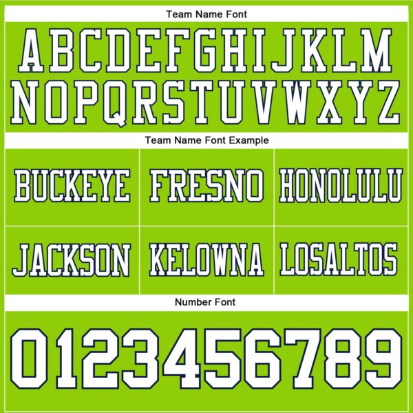 Custom Neon Green White-Navy Authentic Football Jersey