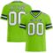 NeonGreen0180 Custom Neon Green White-Navy Authentic Football Jersey