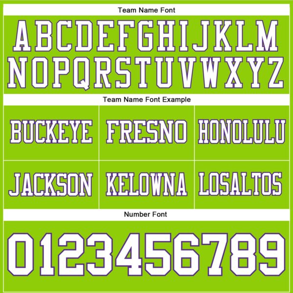 Custom Neon Green White-Purple Authentic Football Jersey