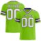 NeonGreen0181 Custom Neon Green White-Purple Authentic Football Jersey