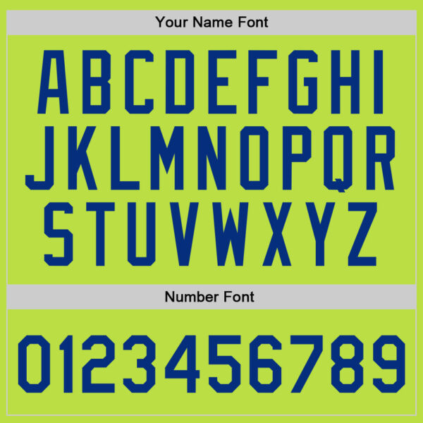 Custom Neon Green Royal-White Authentic Throwback Basketball Jersey