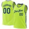 Custom Neon Green Royal-White Authentic Throwback Basketball Jersey