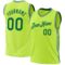 Custom Neon Green Kelly Green-White Authentic Throwback Basketball Jersey