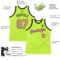 Custom Neon Green Medium Pink-Black Authentic Throwback Basketball Jersey
