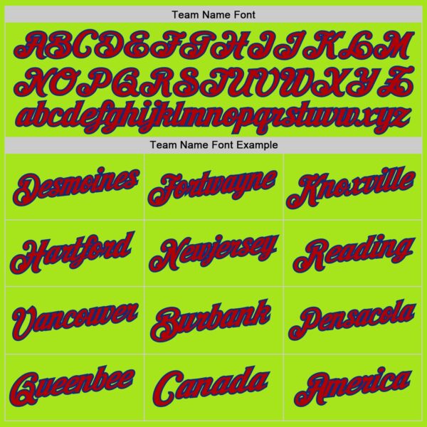 Custom Neon Green Red-Royal Authentic Throwback Basketball Jersey