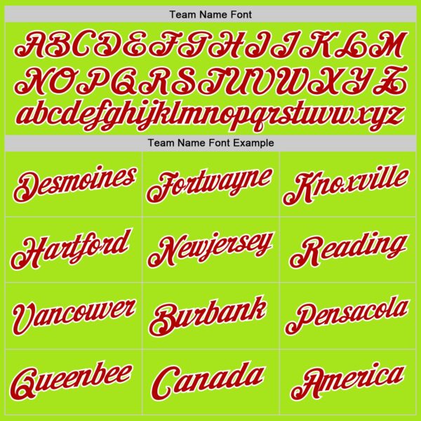 Custom Neon Green Red-White Authentic Throwback Basketball Jersey