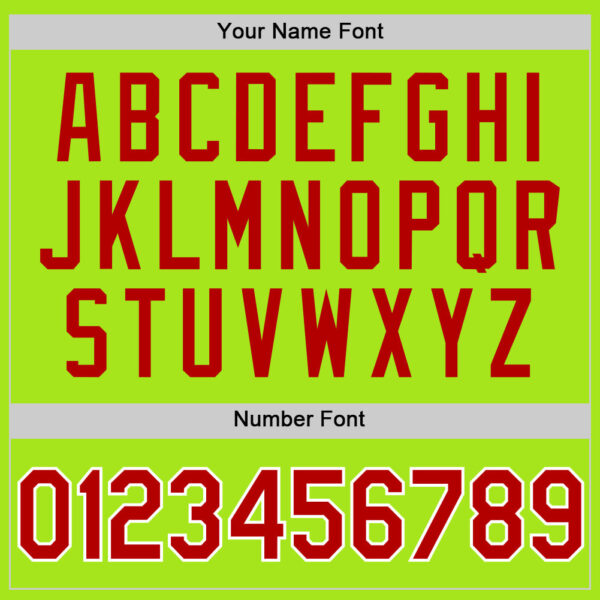 Custom Neon Green Red-White Authentic Throwback Basketball Jersey