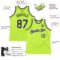 Custom Neon Green Black-White Authentic Throwback Basketball Jersey