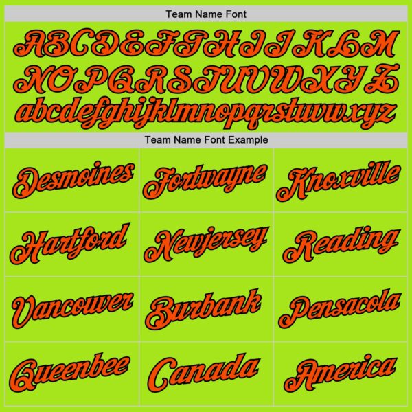 Custom Neon Green Orange-Black Authentic Throwback Basketball Jersey