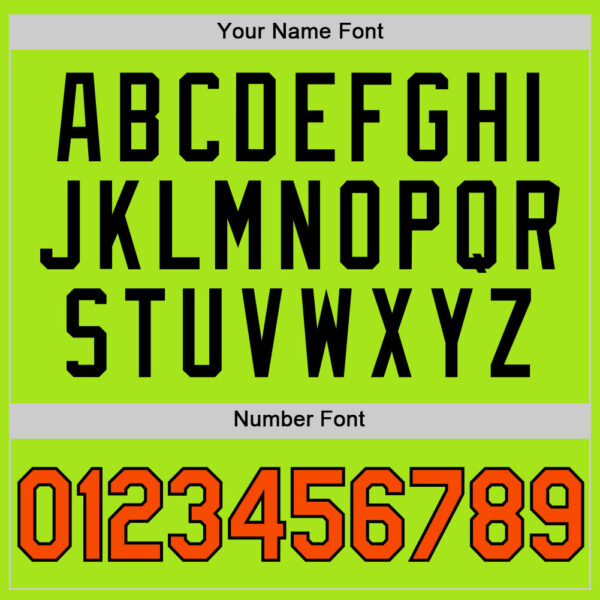 Custom Neon Green Orange-Black Authentic Throwback Basketball Jersey