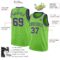Custom Neon Green Purple Authentic Basketball Jersey