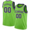 Custom Neon Green Purple Authentic Basketball Jersey