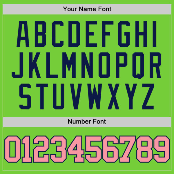 Custom Neon Green Medium Pink-Navy Authentic Basketball Jersey