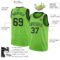 Custom Neon Green Black Authentic Basketball Jersey