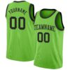 Custom Neon Green Black Authentic Basketball Jersey