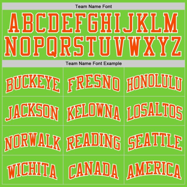 Custom Neon Green Orange-White Authentic Basketball Jersey