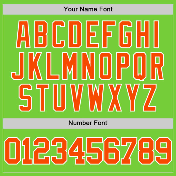 Custom Neon Green Orange-White Authentic Basketball Jersey