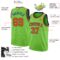 Custom Neon Green Orange-Royal Authentic Basketball Jersey