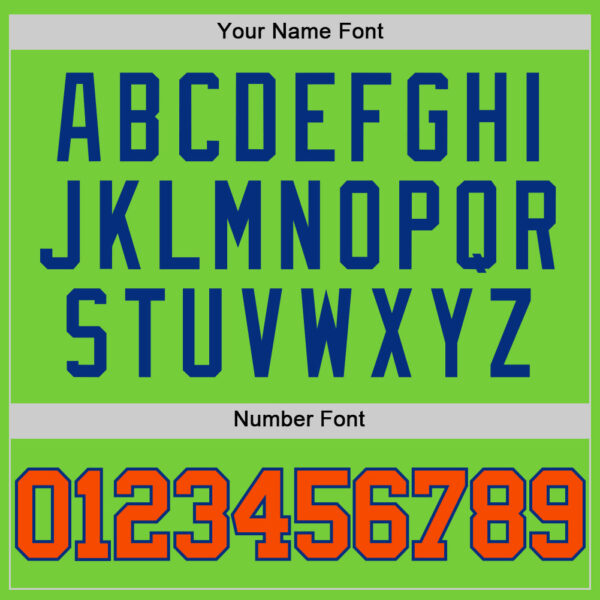 Custom Neon Green Orange-Royal Authentic Basketball Jersey