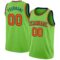Custom Neon Green Orange-Royal Authentic Basketball Jersey