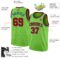 Custom Neon Green Red-Royal Authentic Basketball Jersey