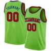 Custom Neon Green Red-Royal Authentic Basketball Jersey