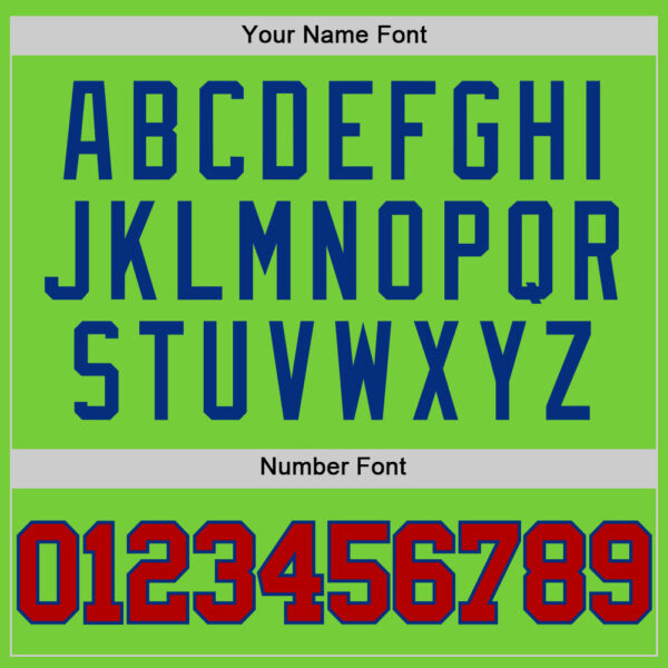 Custom Neon Green Red-Royal Authentic Basketball Jersey