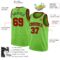 Custom Neon Green Red-Black Authentic Basketball Jersey