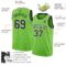 Custom Neon Green Black-White Authentic Basketball Jersey
