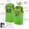 Custom Neon Green Navy-Gold Authentic Basketball Jersey