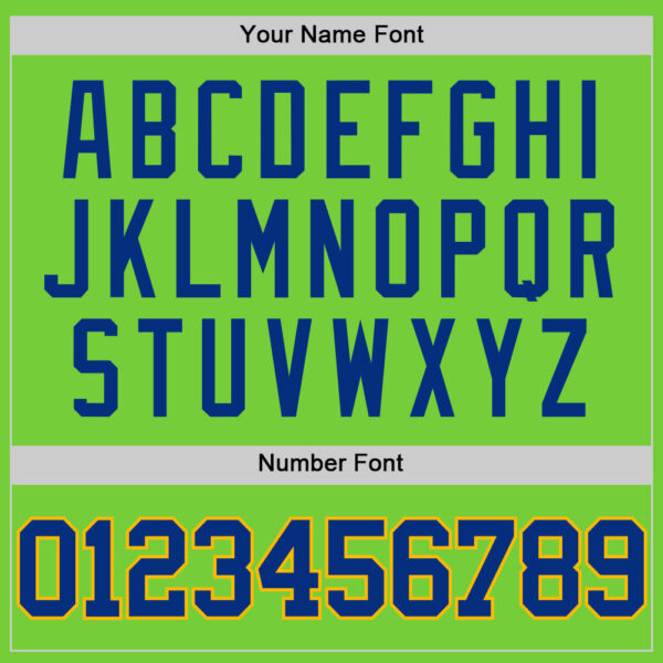 Custom Neon Green Royal-Gold Authentic Basketball Jersey