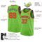 Custom Neon Green Orange-Purple Authentic Basketball Jersey