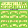 Custom Neon Green White-Gold Authentic Basketball Jersey