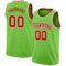 Custom Neon Green Red-White Authentic Basketball Jersey