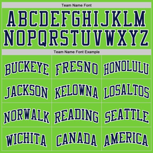 Custom Neon Green Navy-White Authentic Basketball Jersey