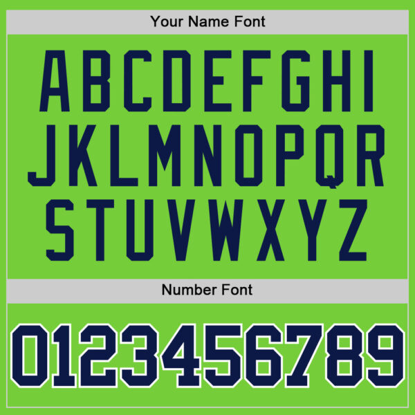 Custom Neon Green Navy-White Authentic Basketball Jersey