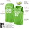 Custom Neon Green White Authentic Basketball Jersey