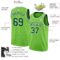 Custom Neon Green Green-White Authentic Basketball Jersey