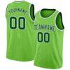 Custom Neon Green Green-White Authentic Basketball Jersey