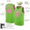 Custom Neon Green Pink-White Authentic Basketball Jersey
