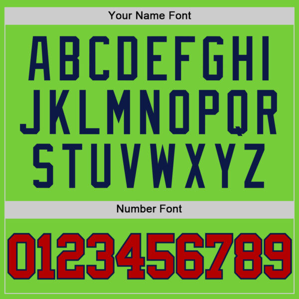 Custom Neon Green Red-Navy Authentic Basketball Jersey