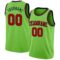 Custom Neon Green Red-Navy Authentic Basketball Jersey