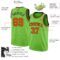 Custom Neon Green Orange-Black Authentic Basketball Jersey