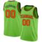 Custom Neon Green Orange-Black Authentic Basketball Jersey