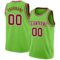 Custom Neon Green Maroon-White Authentic Basketball Jersey