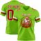 NeonGreen0328-1 Custom Neon Green Red-White Authentic Football Jersey