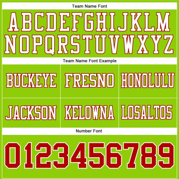 Custom Neon Green Red-White Authentic Football Jersey